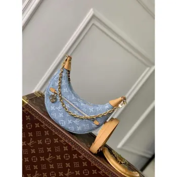 LV M24846 Louis Vuitton Loop Bag Sky Blue Monogram denim