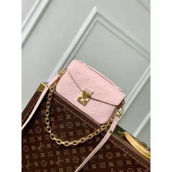 LV M47045 Louis Vuitton Pochette Métis East West Handbag Opal Pink