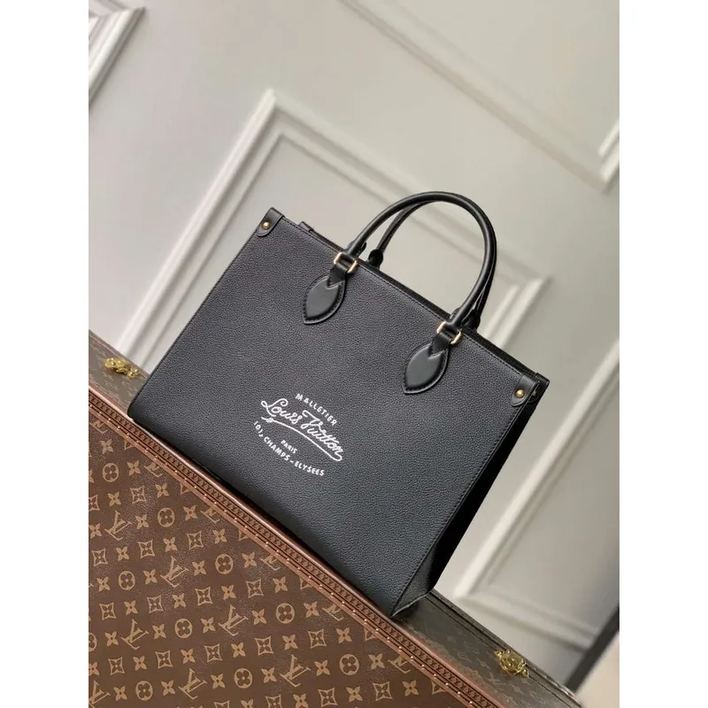 LV M24834 Louis Vuitton OnTheGo MM Bag Black