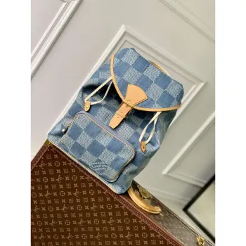 LV N40708 Louis Vuitton Montsouris Backpack Blue