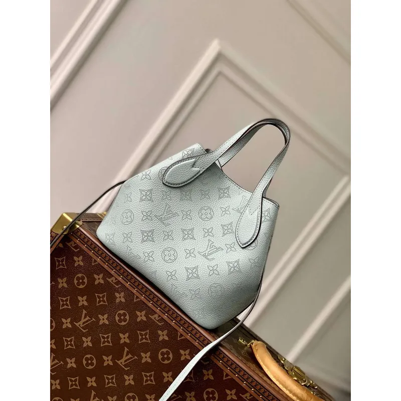 LV M21849 Louis Vuitton Blossom PM Tote Bag Mahina leather Sky blue