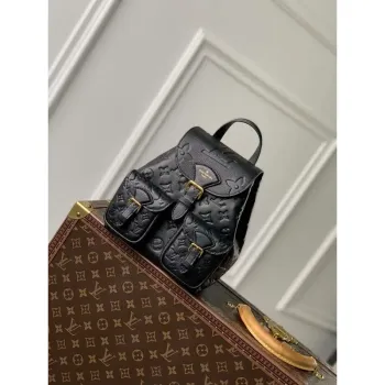 LV M47072 Louis Vuitton Playful Backup Backpack Bag Black