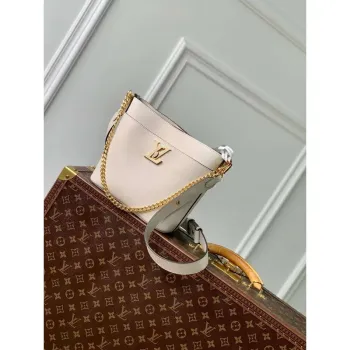 LV M24638 Louis Vuitton Lock and Walk Bucket Bag Quartz
