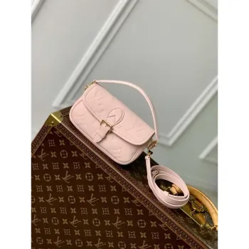 LV M83566 Louis Vuitton Nano Diane Bag Monogram Empreinte leather Opale Pink