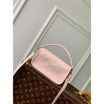 LV M83566 Louis Vuitton Nano Diane Bag Monogram Empreinte leather Opale Pink