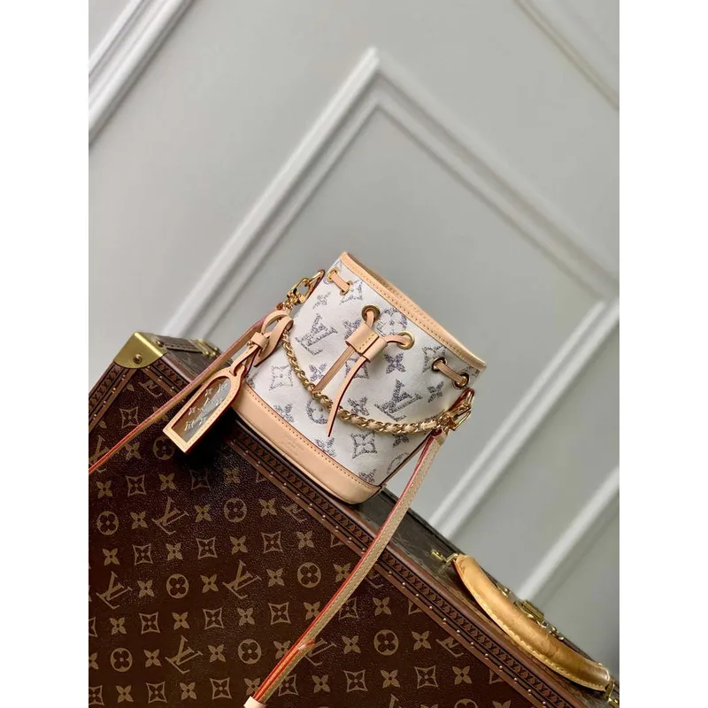 LV M83453 Louis Vuitton Nano Noé Bag Multicolor White