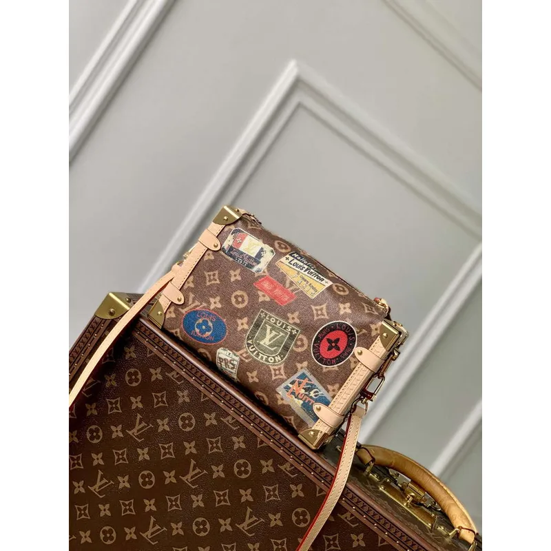 LV M47085 Louis Vuitton Side Trunk MM Other Monogram Canvas Handbag