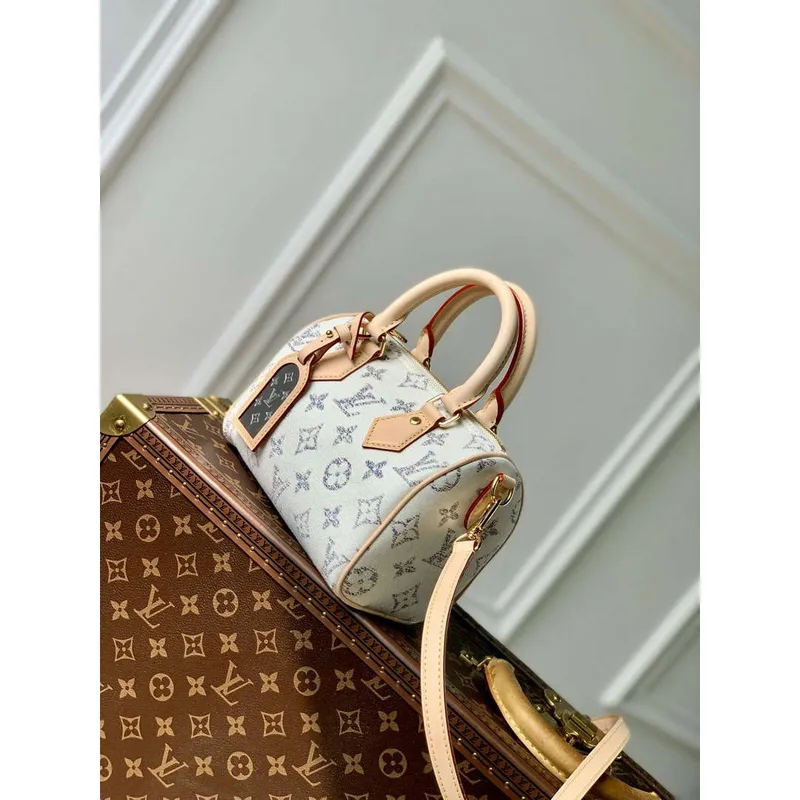 LV M24709 Louis Vuitton Speedy Bandoulière 20 Handbag Multicolor Beige