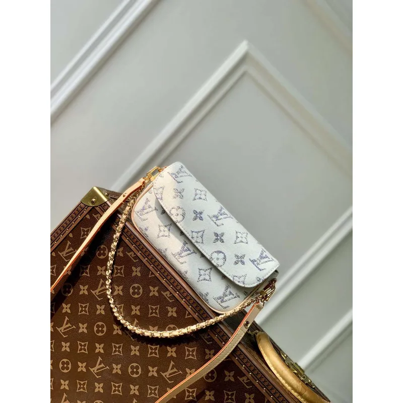 LV M83499 Louis Vuitton Wallet on Chain Ivy Bag Multicolor White