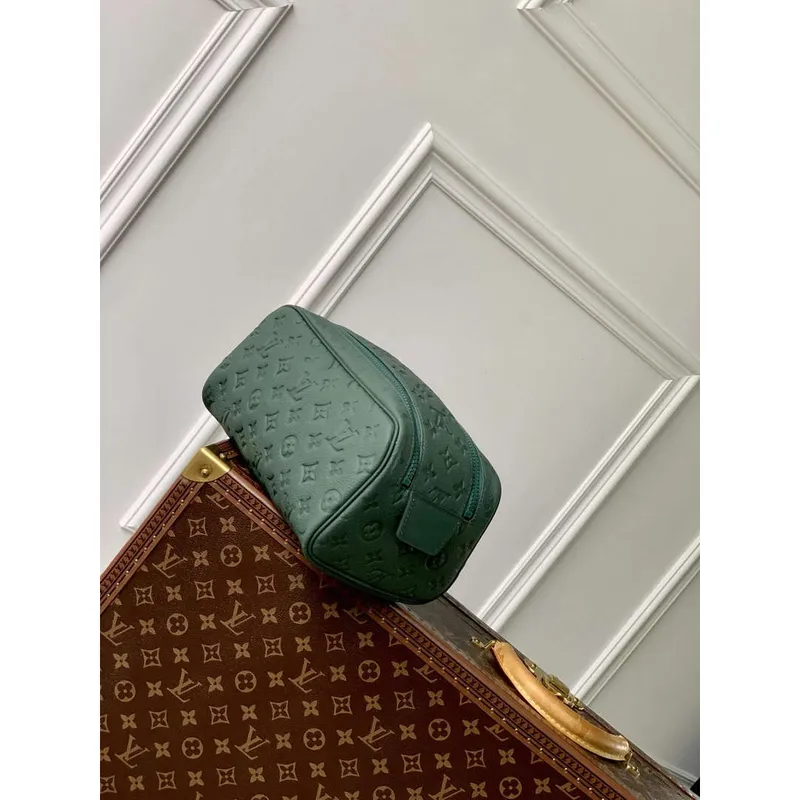 LV M24442 Louis Vuitton Dopp Kit Bag Forest Green