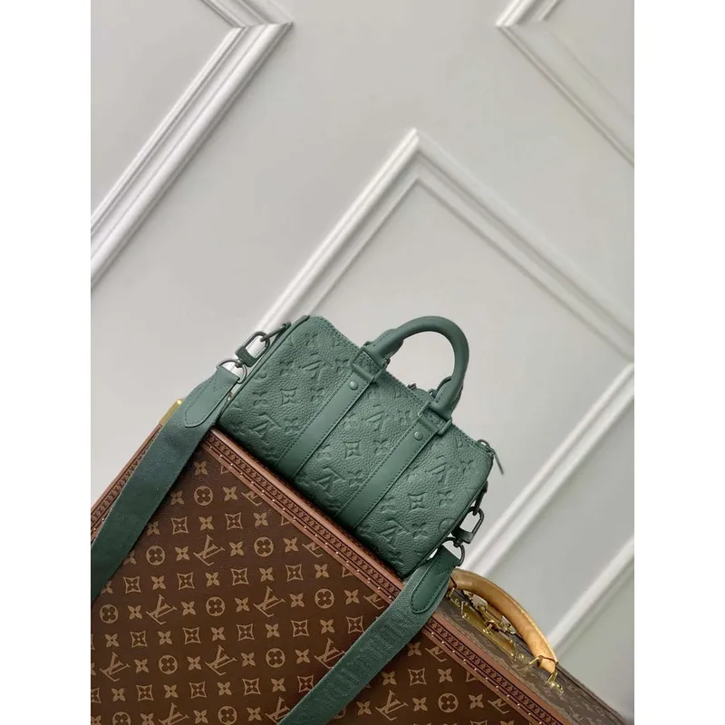 LV M24432 Louis Vuitton Keepall Bandoulière 25 Bag Forest Green