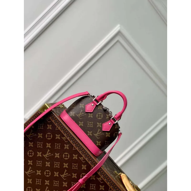 LV M82717 Louis Vuitton Nano Alma Bag Rose Red