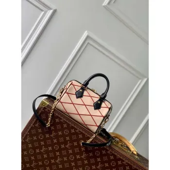 LV M24261 Louis Vuitton Speedy Bandoulière 20 Handbag Beige/Red