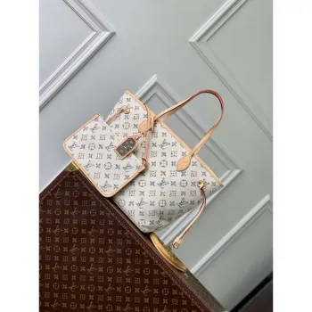 LV M24905 Louis Vuitton Neverfull MM Bag Multicolor Beige