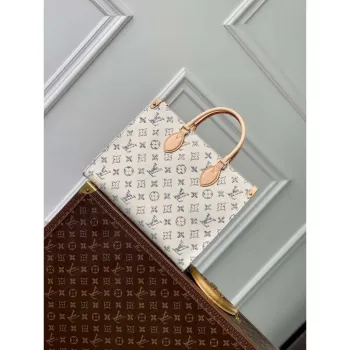 LV M24708 Louis Vuitton OnTheGo MM Bag Multicolor Beige