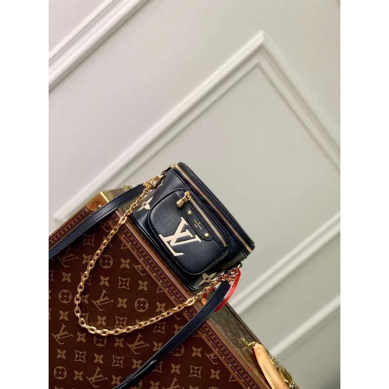 LV M85636 Louis Vuitton Mini Bumbag Navy Blue / Cream