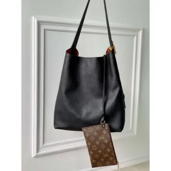 LV M24856 Louis Vuitton Low Key Hobo MM Handbag Black
