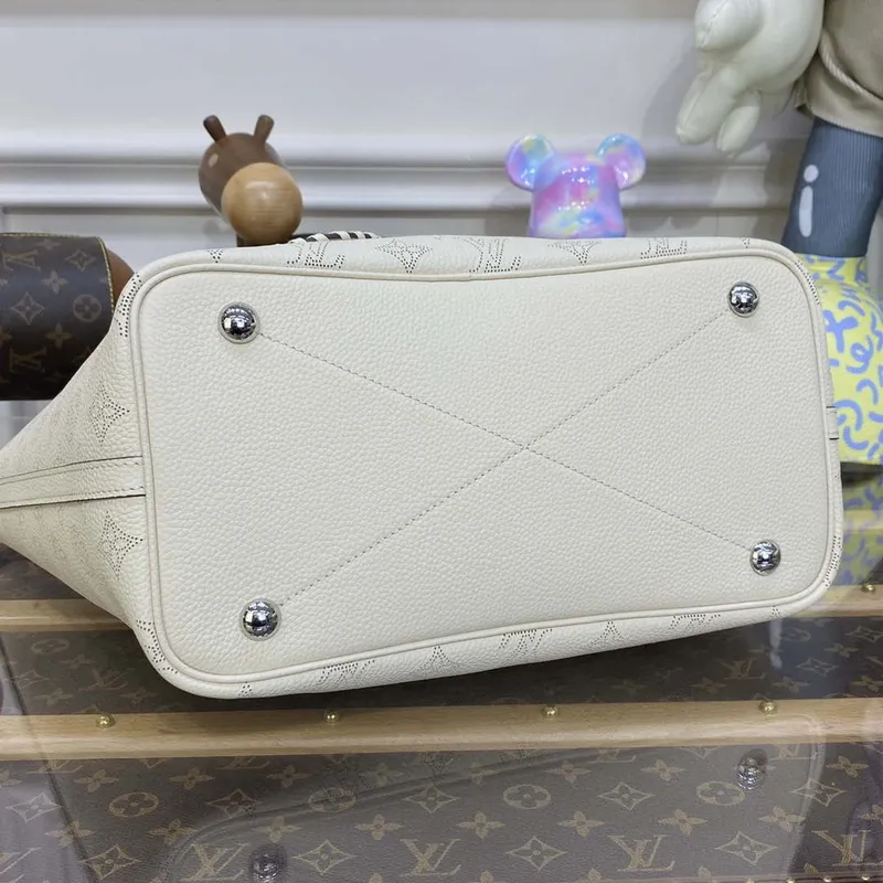 Louis Vuitton  Blossom MM Mahina Tote Bag LV M21851 Beige