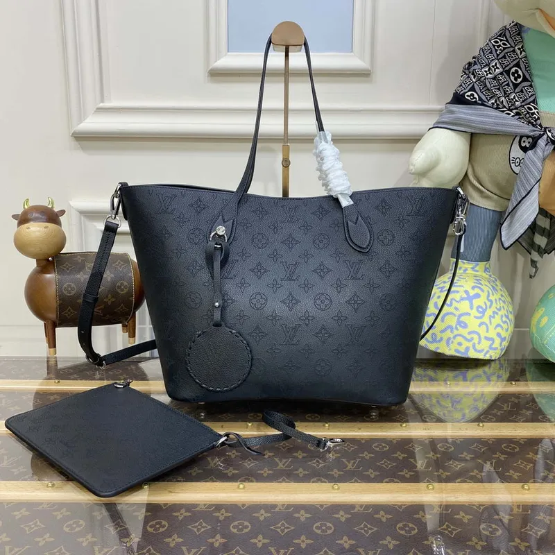 Louis Vuitton  Blossom MM Mahina Tote Bag LV M21851 Black