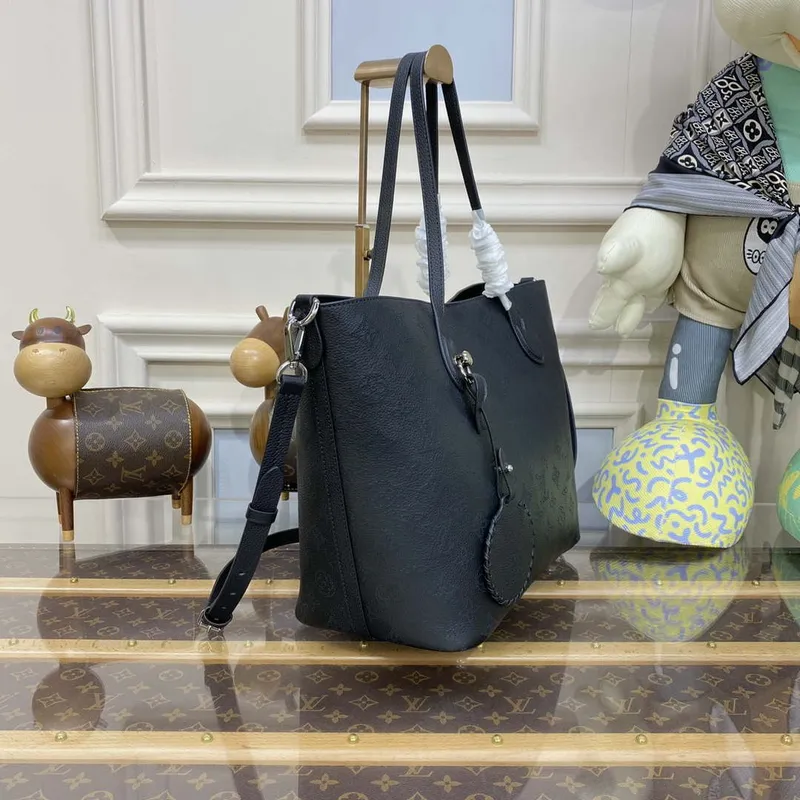 Louis Vuitton  Blossom MM Mahina Tote Bag LV M21851 Black