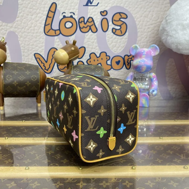 LV M47069 Louis Vuitton Locker Dopp Kit Chocolate