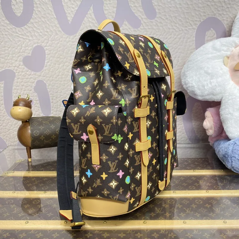 LV M25240 Louis Vuitton Christopher MM Backpack Chocolate