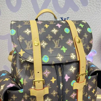 LV M25240 Louis Vuitton Christopher MM Backpack Chocolate