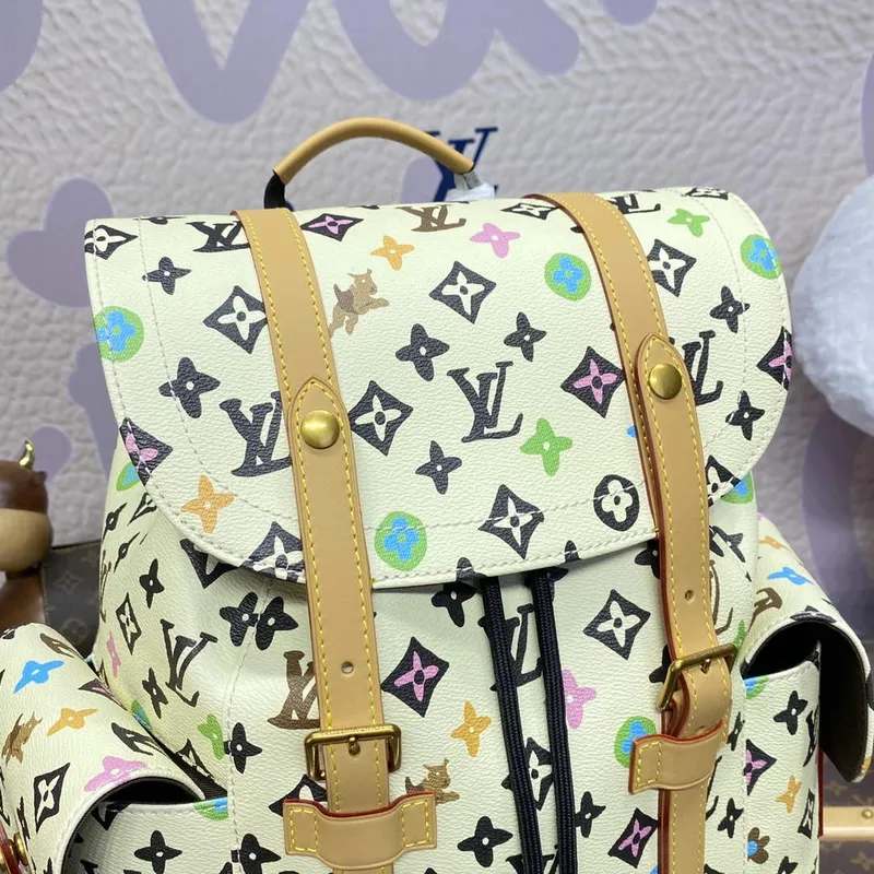 LV M25240 Louis Vuitton Christopher MM Backpack Vanilla