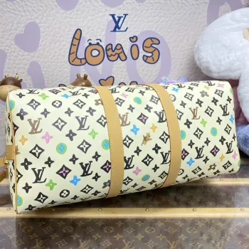 LV M25233 Louis Vuitton Keepall Bandoulière 45 Travel Bag Vanilla