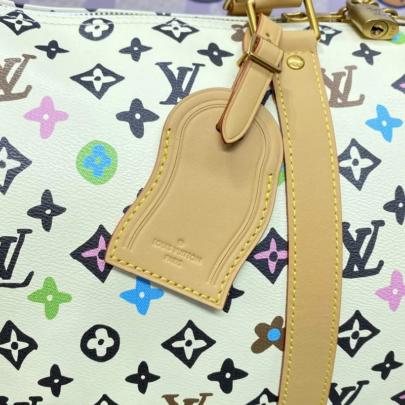 LV M25233 Louis Vuitton Keepall Bandoulière 45 Travel Bag Vanilla