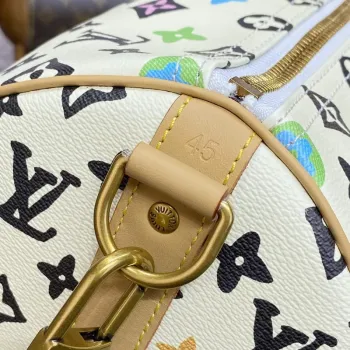 LV M25233 Louis Vuitton Keepall Bandoulière 45 Travel Bag Vanilla