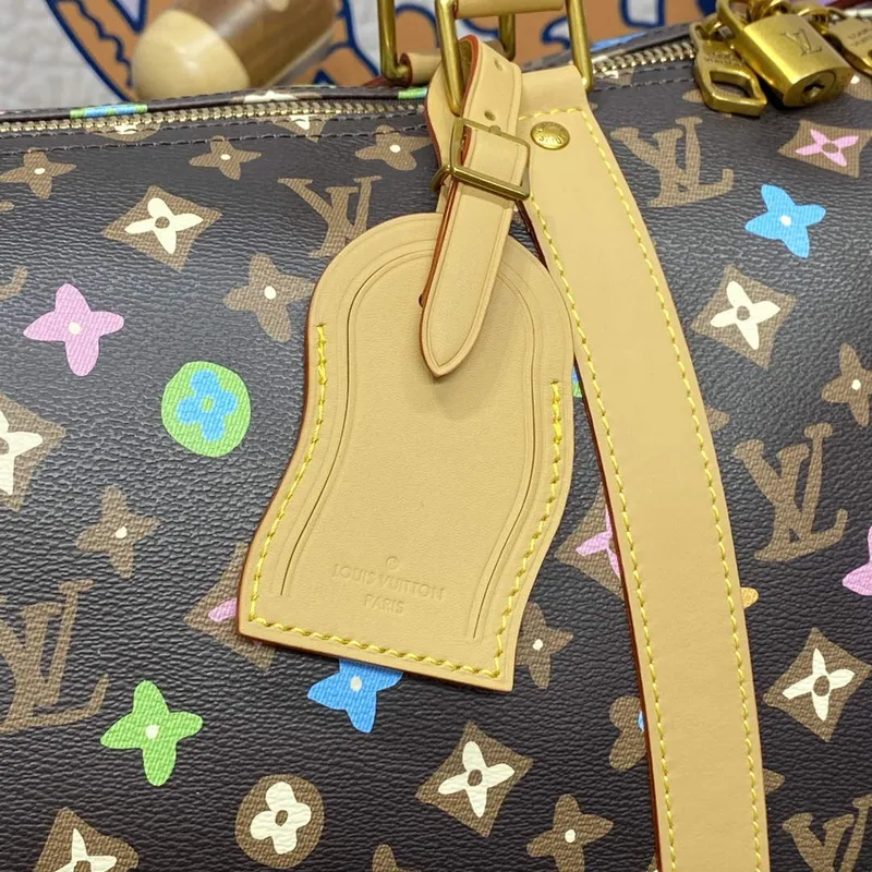 LV M24901 Louis Vuitton Keepall Bandoulière 50 Travel Bag Chocolate