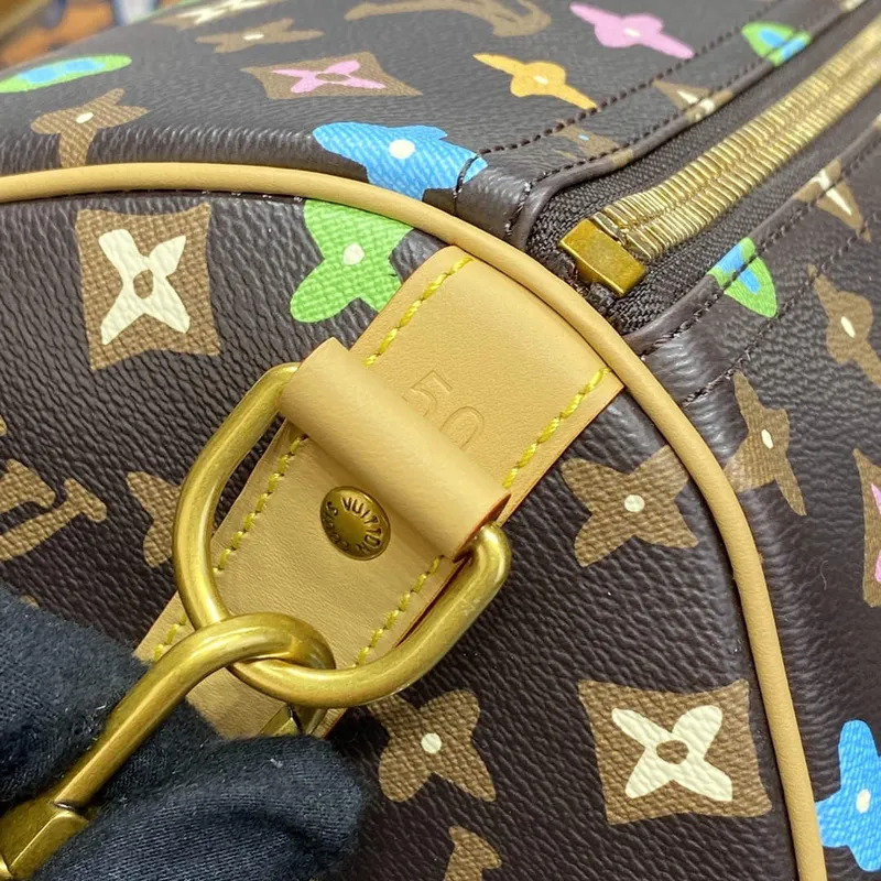 LV M24901 Louis Vuitton Keepall Bandoulière 50 Travel Bag Chocolate