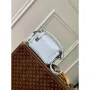 LV M25160 Louis Vuitton Side Trunk MM Handbag Olympe Blue