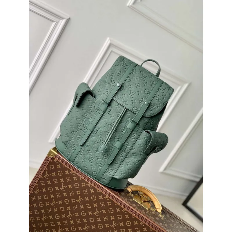 LV M24428 Louis Vuitton Christopher MM Backpack Forest Green