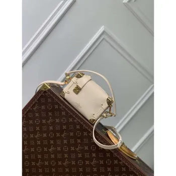 LV M23915 Louis Vuitton Side Trunk PM Bag Chalk