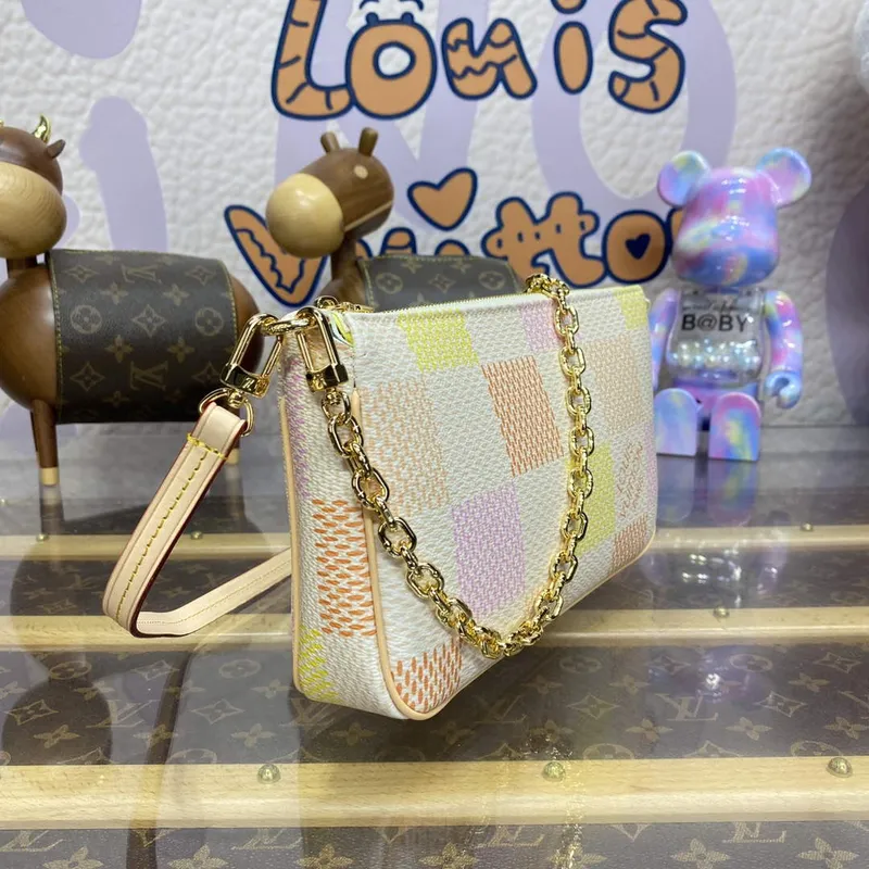 LV N40642 Louis Vuitton Pochette Accessoires Bag Peach Pink
