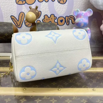 LV M46883 Louis Vuitton Speedy Bandoulière 20 Handbag Latte/Candy Blue