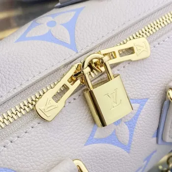 LV M46883 Louis Vuitton Speedy Bandoulière 20 Handbag Latte/Candy Blue