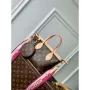 LV M46786 Louis Vuitton M46705 Neverfull BB Handbag Rose Peony