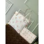 LV M22978 Louis Vuitton M22979 Neverfull MM Tote Bag Apricot