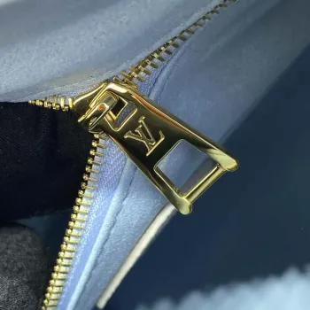 LV M46833 Louis Vuitton OnTheGo PM Bicolor Monogram Empreinte Leather Latte Blue