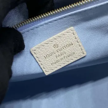 LV M46833 Louis Vuitton OnTheGo PM Bicolor Monogram Empreinte Leather Latte Blue