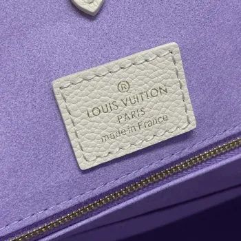LV M23937 Louis Vuitton OnTheGo MM Bicolor Monogram Empreinte Leather Latte Bubble Tea Purple