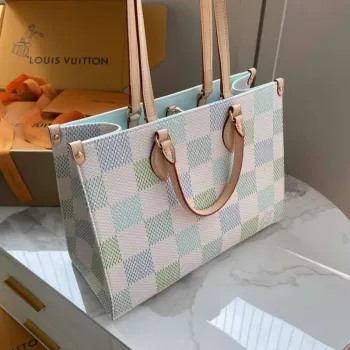 LV N40518 Louis Vuitton OnTheGo MM  Tote Bag Pistachio