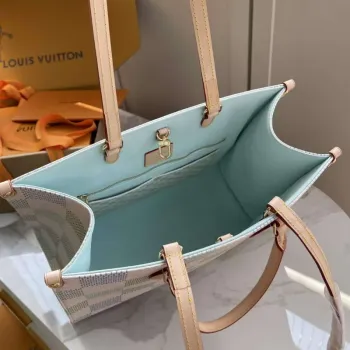 LV N40518 Louis Vuitton OnTheGo MM  Tote Bag Pistachio