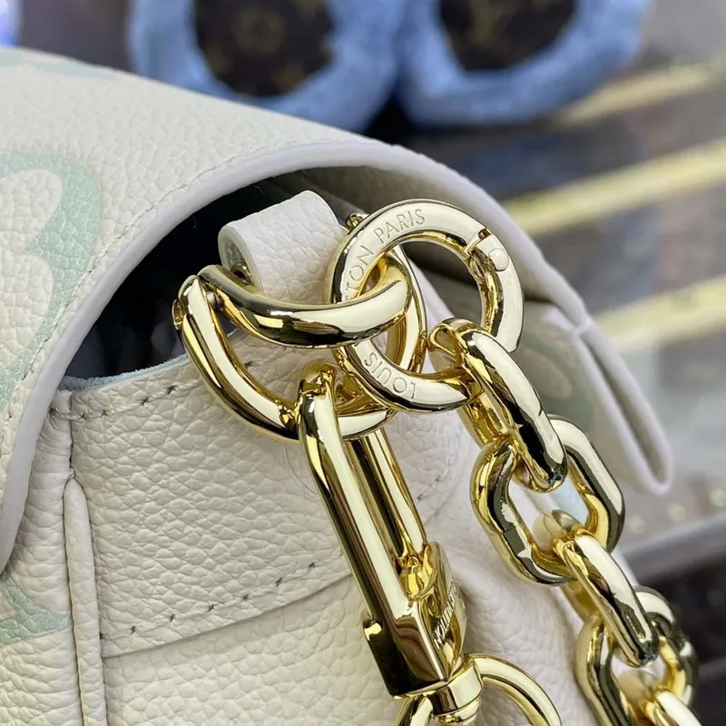 LV M46842 Louis Vuitton Favourite Bag bicolor Monogram Empreinte leather Green