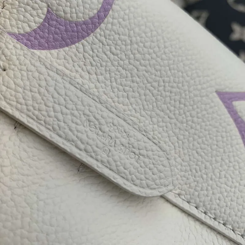 LV M24048 Louis Vuitton NéoNoé BB Bucket Bag Latte White &Purple