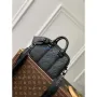 LV M82770 Louis Vuitton Nano Porte Documents Voyage Bag Black leather