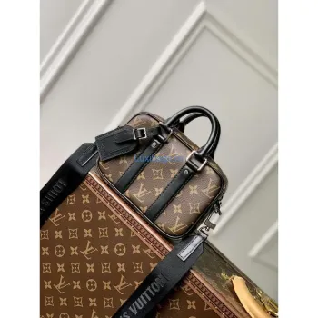 LV M82770 Louis Vuitton Nano Porte Documents Voyage Bag Brown